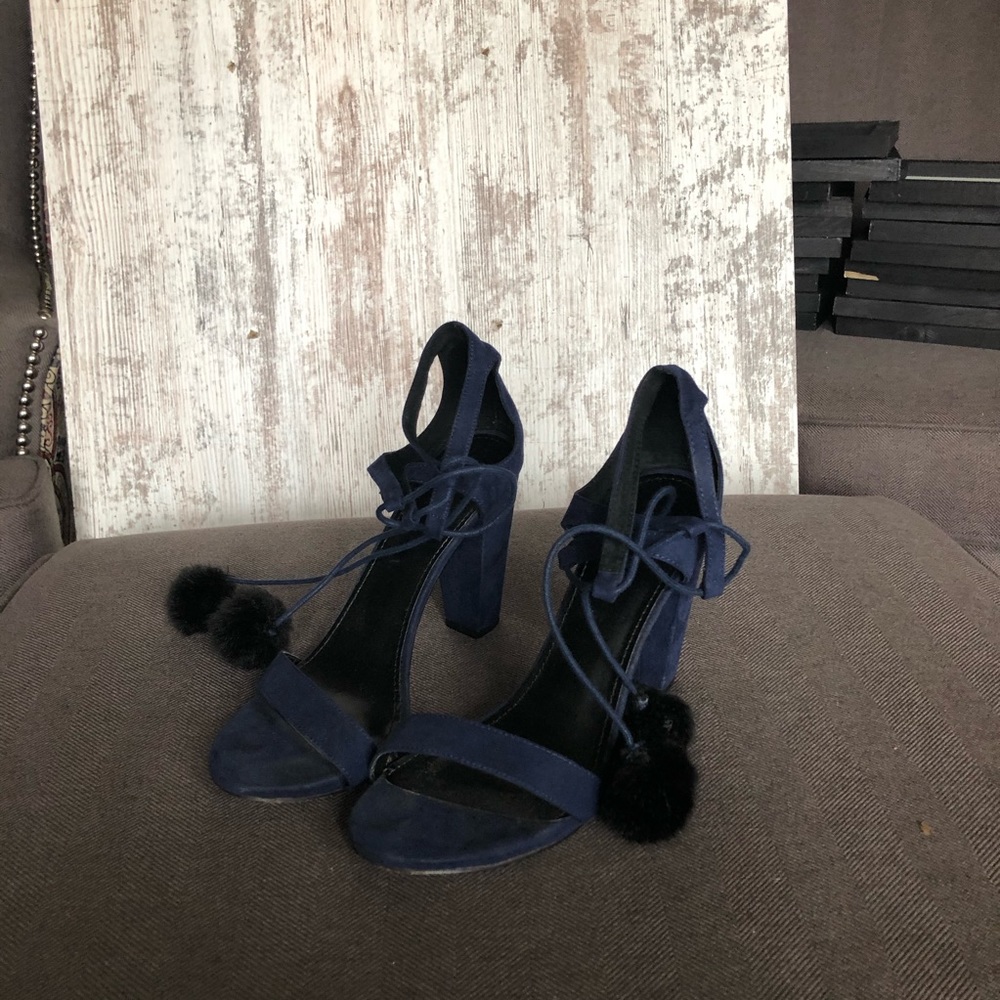 Navy Blue Puff Ball Highs